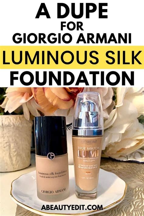 georgio armani luminous silk foundation dupe